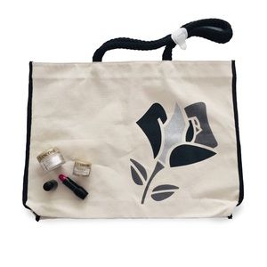 NWT Lancôme Canvas Tote & Skincare Beauty Bundle